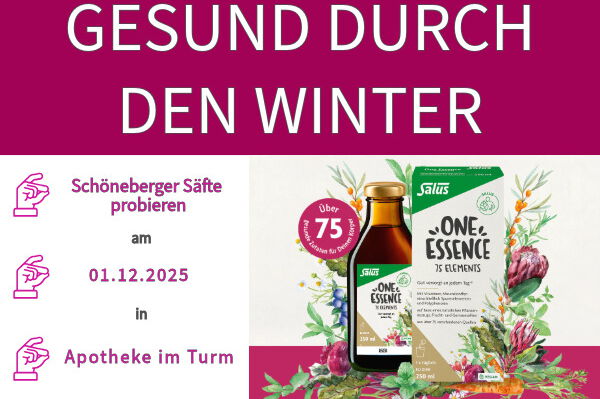 Illustration Aktionstag Gesund durch den Winter: Schöneberger Säfte probieren